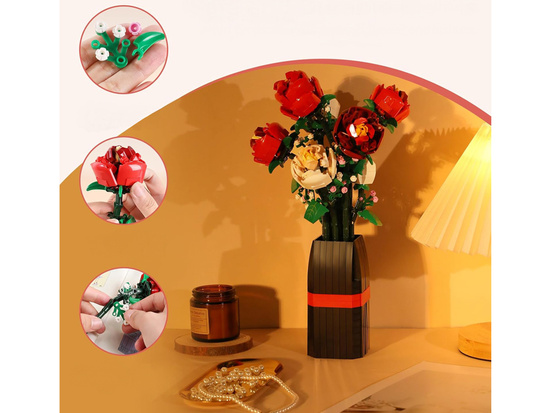 Construction Blocks – Bouquet of Roses 818 pieces ZA5760