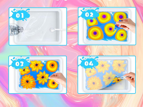 Hydrographics water painting set 12 colors EBRU ZA5921