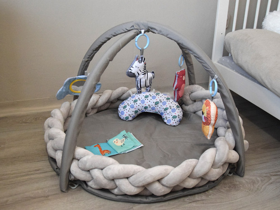Play mat with arch and toys + braided braid OTULACZ ZA5875
