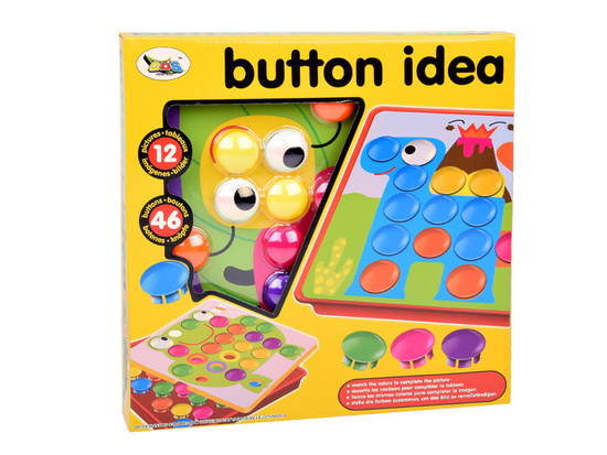 Kreatywna mozaika Montessori UKŁADANKA guzikowa - obrazki pinezki ZA1706