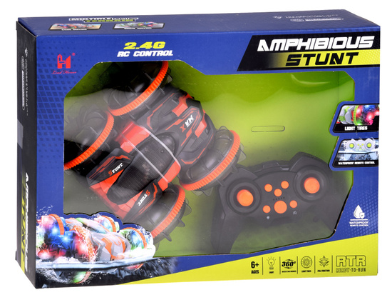 Amphibious Car 2-in-1 Stunt R/C Remote Controlled – Drives, Floats, Lights Up RC0735