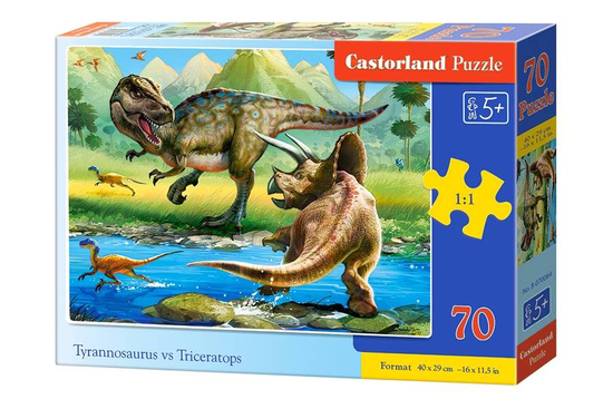 Puzzle 70 pcs. Tyrannosaurus vs Triceratops