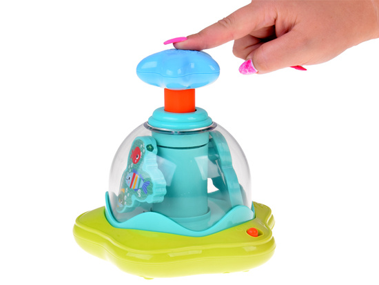 Spinning top, spinner with 20 melodies, volume control and spinning lights ZA6000