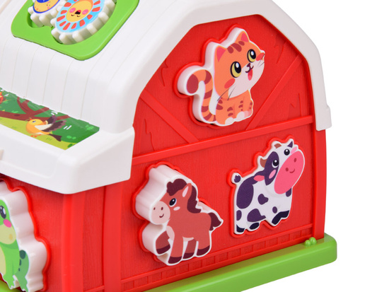 Interactive educational house farm blocks animal sounds sorter ZA5956