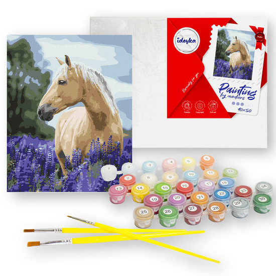 Malowanie po numerach 40x50 cm KHO4392 Spacer po lawendowym polu AP0105