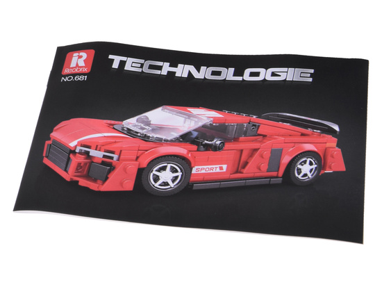 Technical blocks Car RED in the style of a sports coupe 373-piece ZA5782