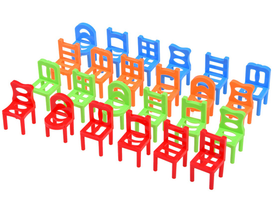 Colorful Falling Chairs Arcade Game x 24 pieces GR0500
