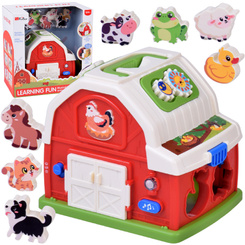 Interactive educational house farm blocks animal sounds sorter ZA5956