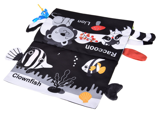 Foldable sensory toy with mirror + contrast book ZA5829