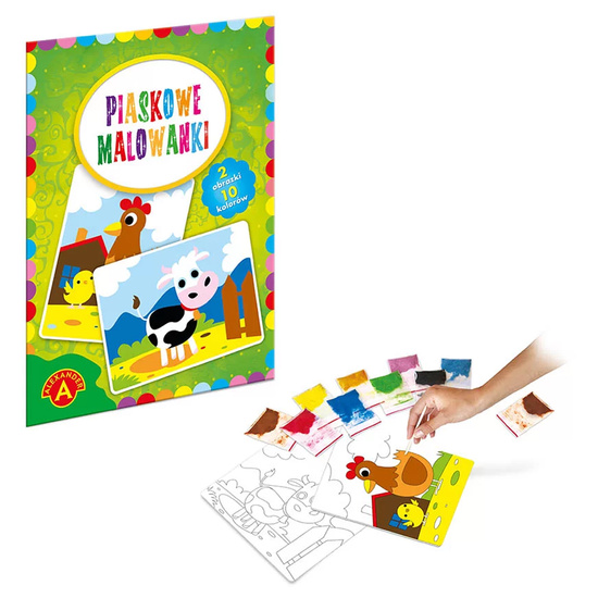 Alexander Sand Coloring Books Creative Set - 2 Pictures: Cow and Chicken ZA6082