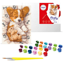 Painting by numbers kit Sleeping corgi KHO6617 30x40 AP0014