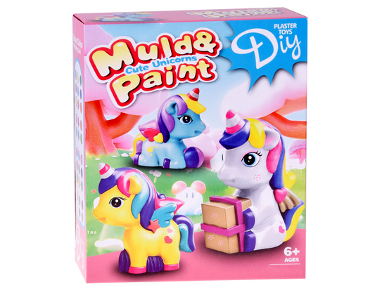 DIY Creative Kit - Form and Paint Plaster Unicorns ZA5755