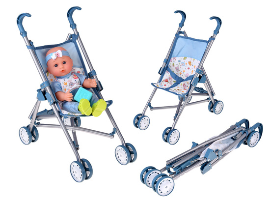 Deluxe Baby Doll Set Stroller Cradle High Chair Accessories 16 pcs ZA5917