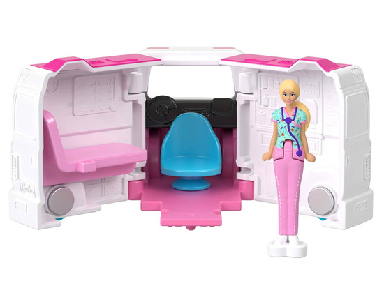 Mattel Mini Barbie Land Doctor Doll + Ambulance Car ZA6038 D
