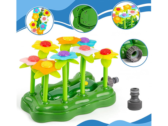 Water sprinkler illuminated Flowers fountain toy for the garden ZA4972