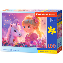 100-piece Princess with Unicorn Puzzle B-111299