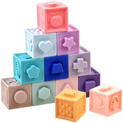 Soft sensory baby blocks 12 pcs. ZA3928