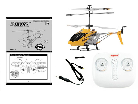 Zdalnie sterowany Metalowy Helikopter Syma S107H Stabilizacja Gyro RC0544