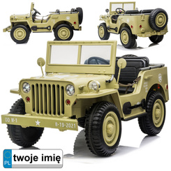 Car for a 3-person battery J E E P Willys pilot PA0249