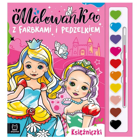 Aksjomat Malowanka z farbkami i pędzelkiem. Księżniczki KS0931