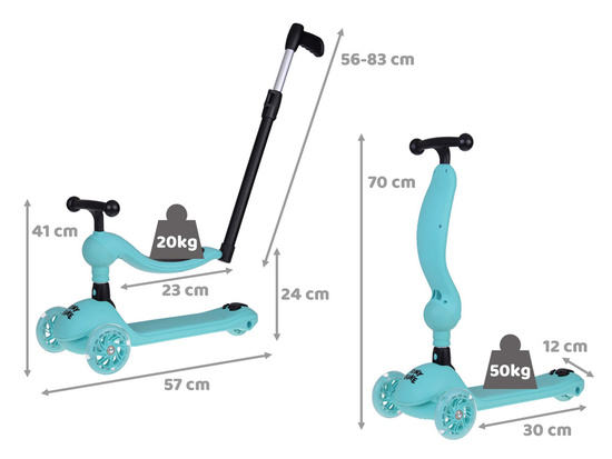 Tiny Bike 2in1 Ride-on Scooter 3-wheeled Balance Lighting Wheels SP0783