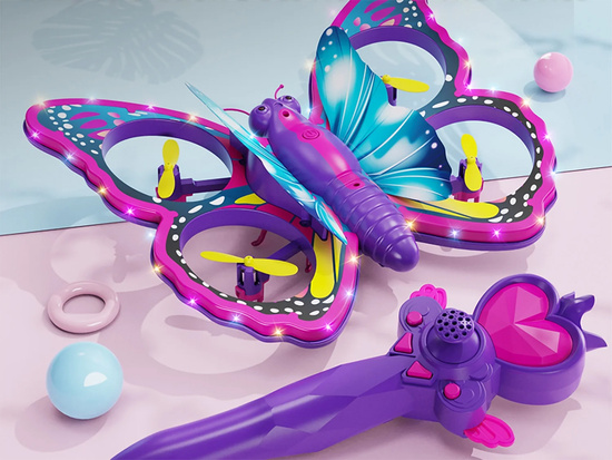 Fabulously Colorful Butterfly Drone Controlled by Magic Wand RC0727