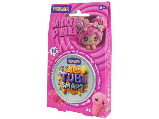 Tubi Smart sensory clay Milky Pink stretches, shoots, bounces ZA6129