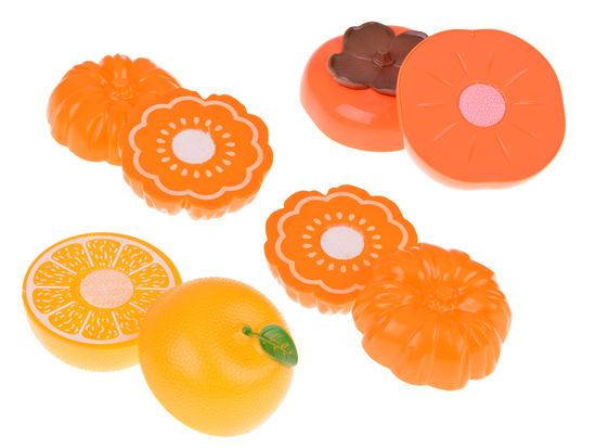 Set for cutting vegetables and fruits with Velcro + learning colors - 34 pieces ZA5904