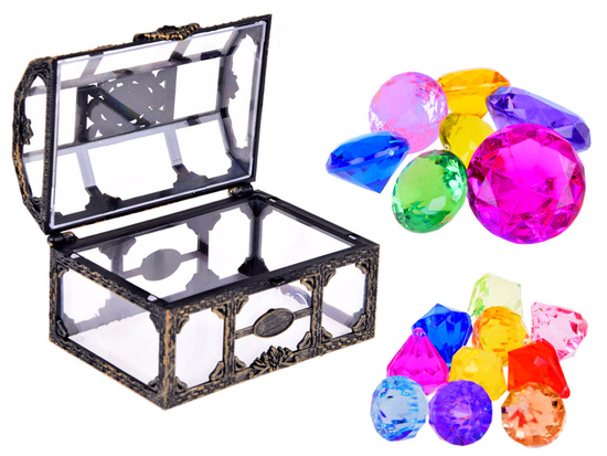 Pirate Chest with Colorful Crystals - Discover Underwater Treasure SP0782