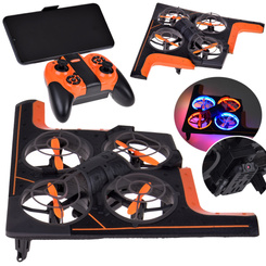 Remote controlled drone Quadcopter flying vehicle + LED lighting RC0702