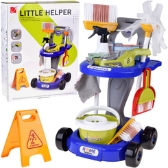 Zestaw sprzątający dla dzieci – wózek z akcesoriami i odkurzacz ZA5873