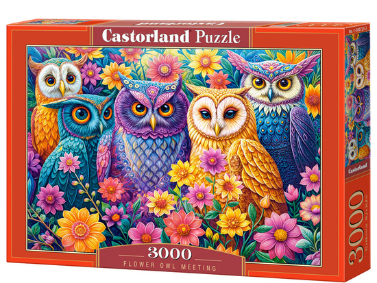 3000-piece Flower Owl Meeting Puzzle C-300723-2