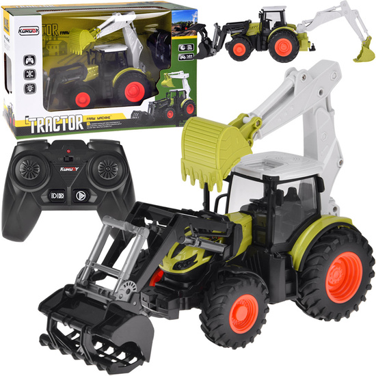Zdalnie sterowany traktor Koparko-ładowarka spychacz na pilota  RC0718