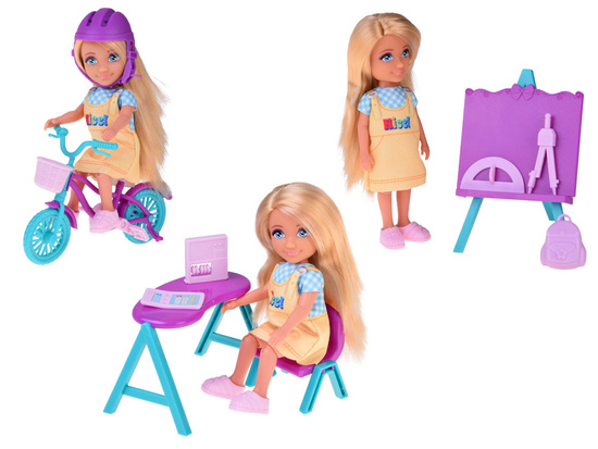 Large set of doll family parents + children small dolls accessories ZA5421