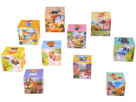 Educational cube puzzle for children - creative puzzle 10 pieces ZA5868