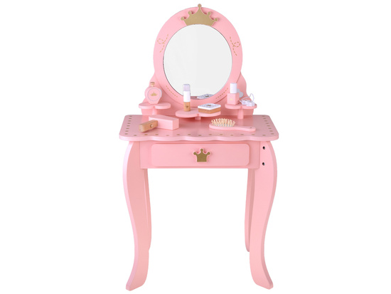 Wooden Royal Vanity Table with Mirror + Chair + Accessories ZA5934