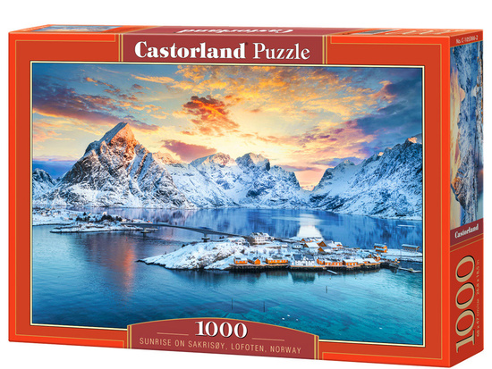 Puzzle 1000-elementów Sunrise on Sakrisoy, Lofoten, Norway C-105366-2 