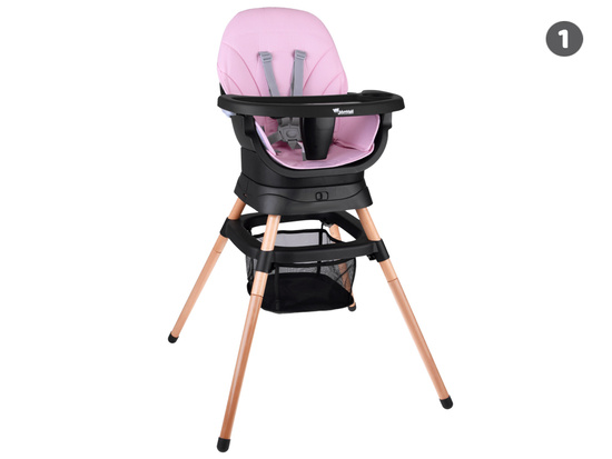 Multifunctional 6-in-1 swivel feeding chair for children ZA5659
