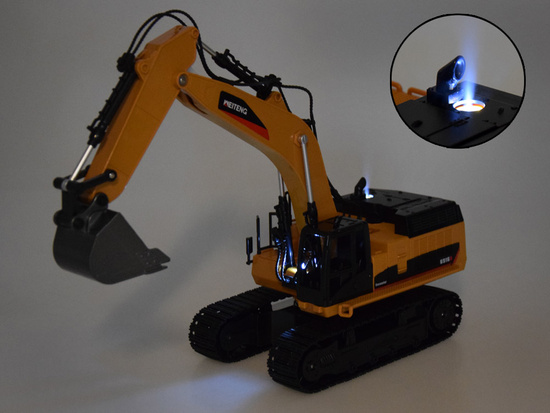 Solid Excavator on tracks effect Smoke Sound LED Light + Remote Control RC0698