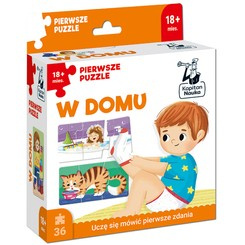 Kapitan Nauka Pierwsze puzzle edukacyjne W domu 36ele + książeczka KS1021