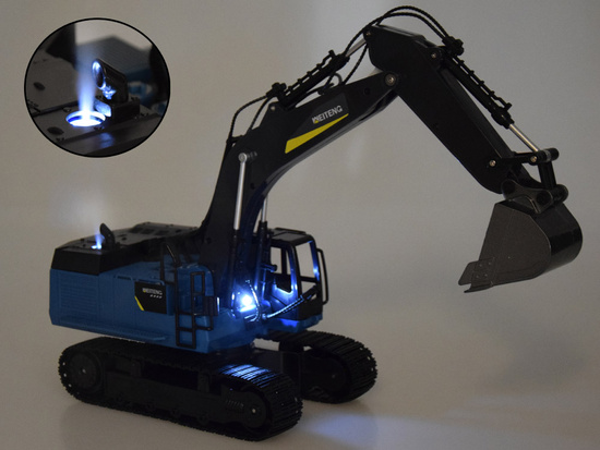 Solid Excavator on tracks effect Smoke Sound LED Light + Remote Control RC0698