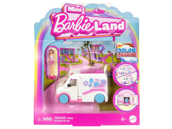 Mattel Mini Barbie Land Doctor Doll + Ambulance Car ZA6038 D