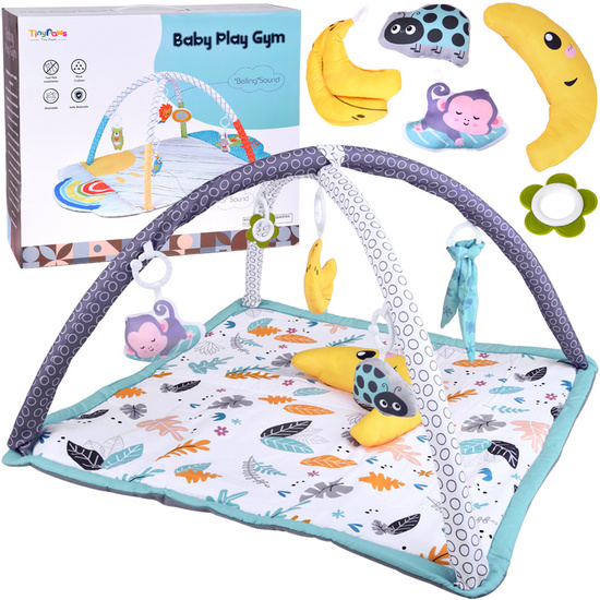 Large Educational Baby Play Mat + Soft Bolster Pillow + Toys ZA5824