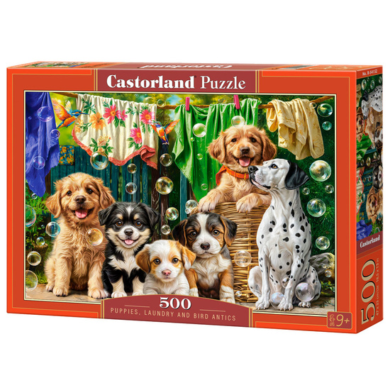 Puppies, Laundry and Bird Antics 500-piece puzzle B-54152