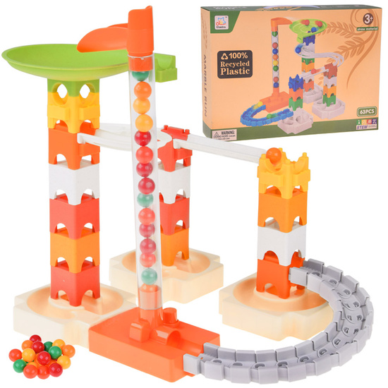 63-piece marble run, marble run, marble slide ZA5980
