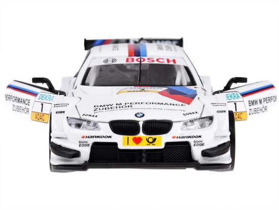 Auto metalowe sportowy model BMW M3 DTM skala 1:32 dźwięki światła ZA4608