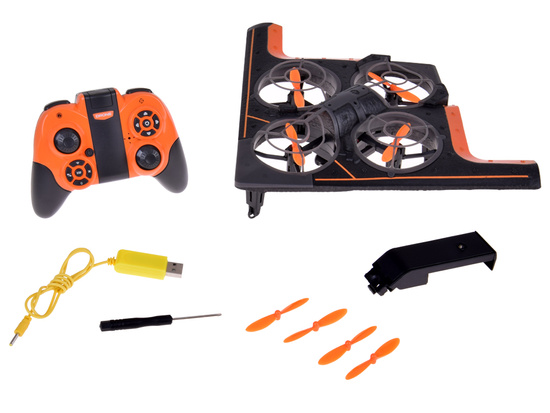 Remote controlled drone Quadcopter flying vehicle + LED lighting RC0702