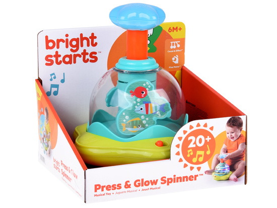 Spinning top, spinner with 20 melodies, volume control and spinning lights ZA6000