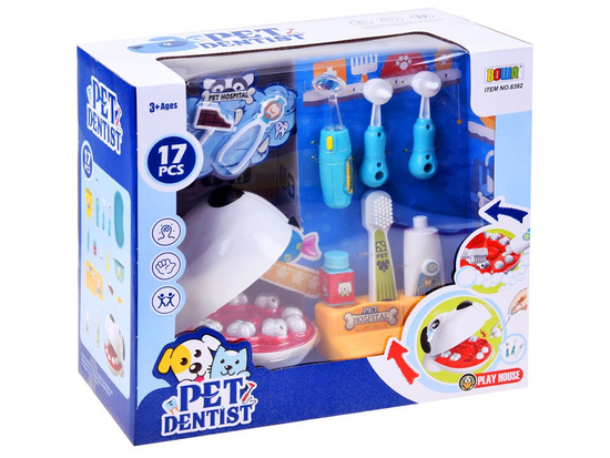 Toy Doctor Sick Clove Dog at the dentist ZA3232