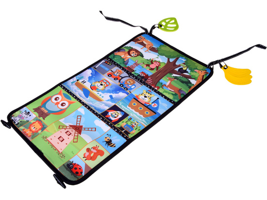 Foldable sensory toy with mirror + contrast book ZA5829